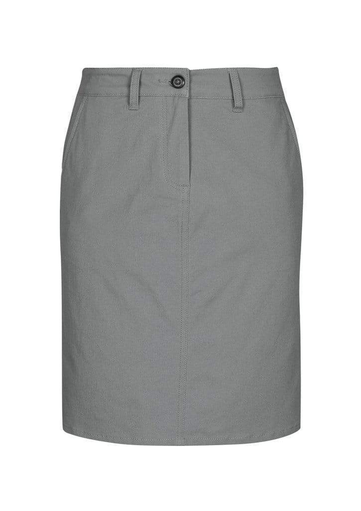 Biz Collection Lawson Ladies Chino Skirt BS022L Corporate Wear Biz Care Grey 6 